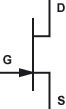 Schaltzeichen N-Kanal-Sperrschicht-Feldeffekt-Transistor