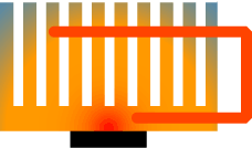 Temperaturverteilung bei Heatpipe 