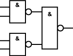 Auswerteschaltung mit NAND-Verknüpfungen