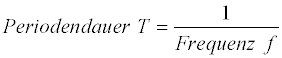 Formel zur Berechnung der Periodendauer