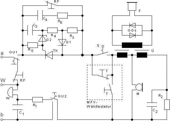 MFV-Sprechstellenschaltung