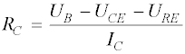 Formel für Kollektorwiderstand