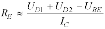 Formel für den Emitterwiderstand