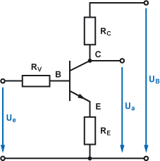 Emitterschaltung mit Stromgegenkopplung