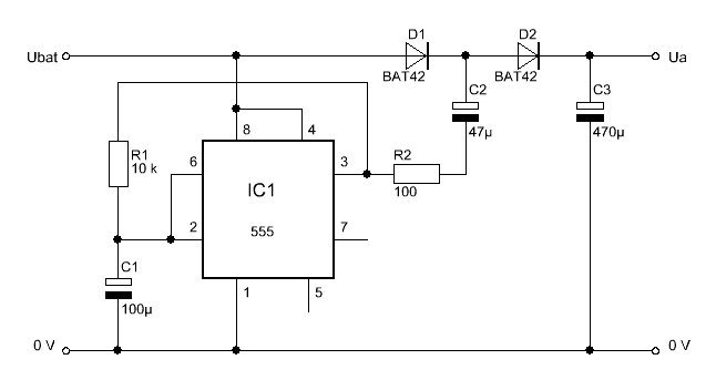 Der NE555 als Spannungsverdoppler
